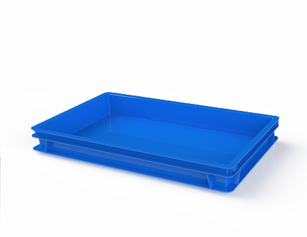 Ящик полимерный для полуфабрикатов сплошной (600х400х75)